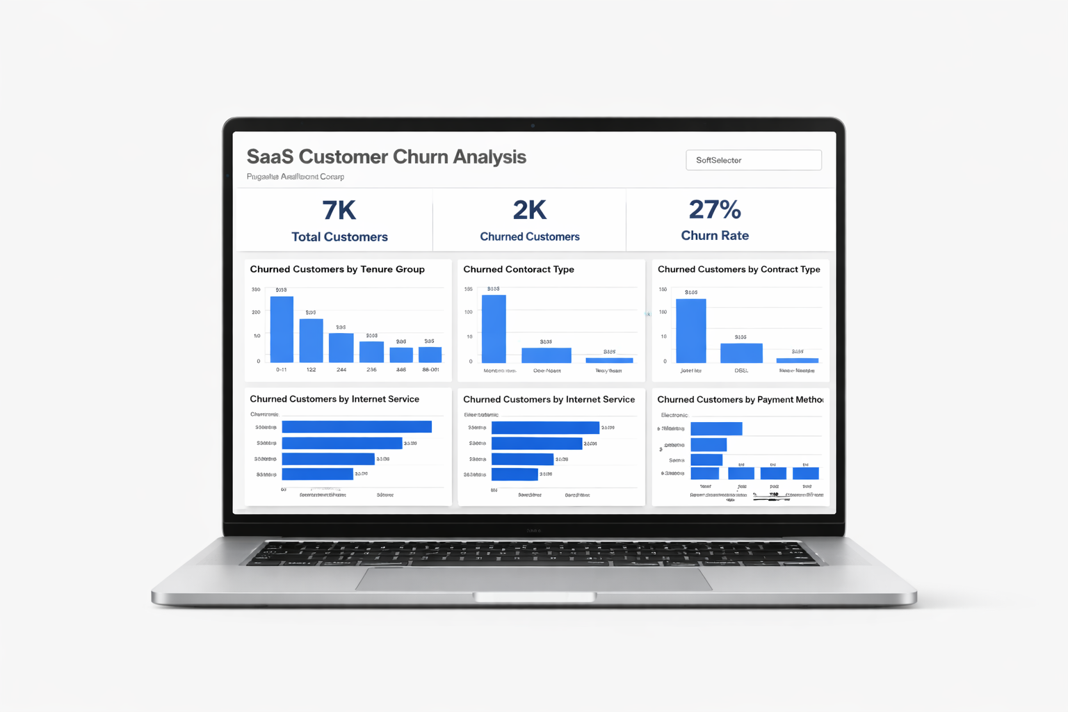 SaaS churn dashboard preview